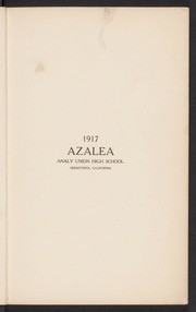 The Azalea - 1917