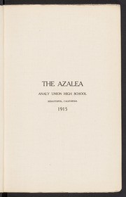 The Azalea - 1915