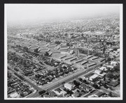 Aerial view of buildings to be demolished