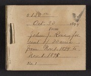Patterson Ranch check book stubs