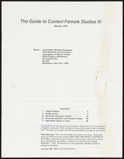 The Guide to Current Female Studies III