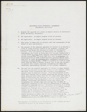 California State University, Sacramento: Request for Approval of a Minor in Women's Studies