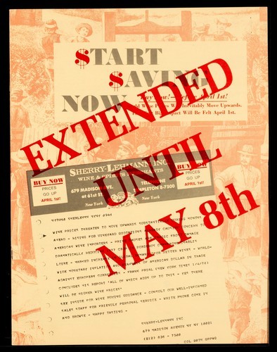 Spring 1978: Start Saving Now--Extended Until May 8th (two copies--see add. notes)