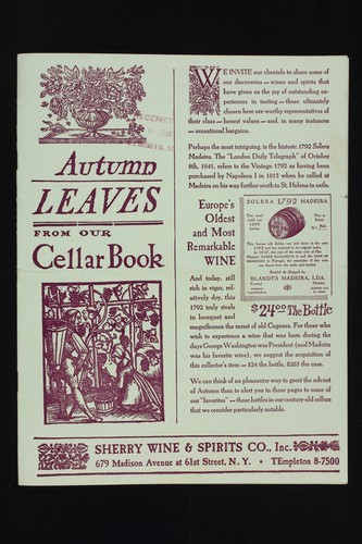 Autumn Leaves from our Cellar Book