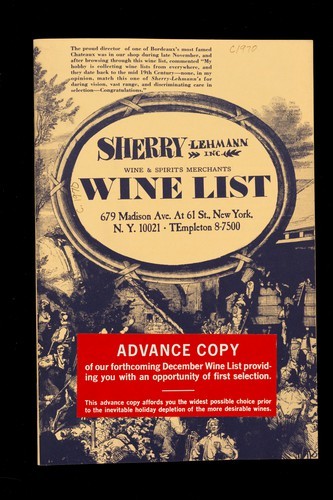 WIne List 1970