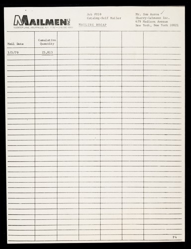 Correspondence with Mailmen Inc. Regarding Wine Shipment