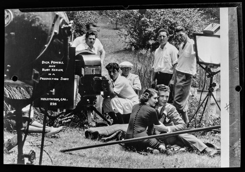 Dick Powell and Ruby Keeler in a production shot, Hollywood, Cal