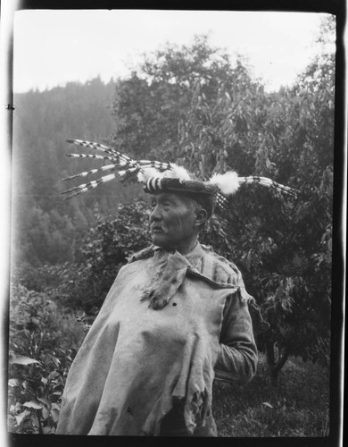 Bob Roberts (Yurok) in Brush Dance regalia