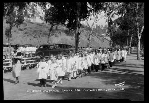 Children's Lily Parade, Easter, 1938, Hollywood Bowl, So. Cal