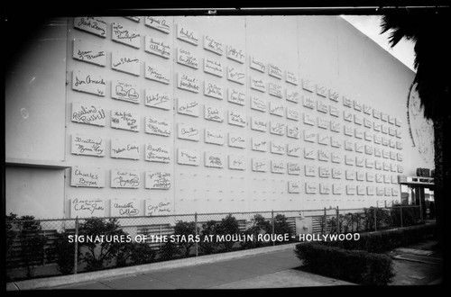 Signatures of the stars at Moulin Rouge, Hollywood