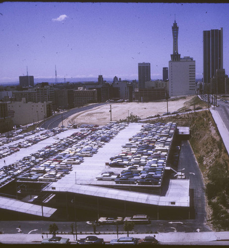 1st Street and Grand Avenue, part of old Bunker Hill, now multiple parking areas