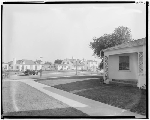 A newly completed tract of houses, 1937