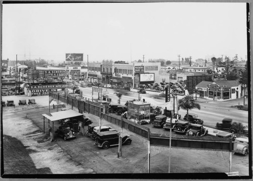 Property bordered by Sunset, Vine, Selma, and Argyle, Hollywood, Los Angeles. 1937