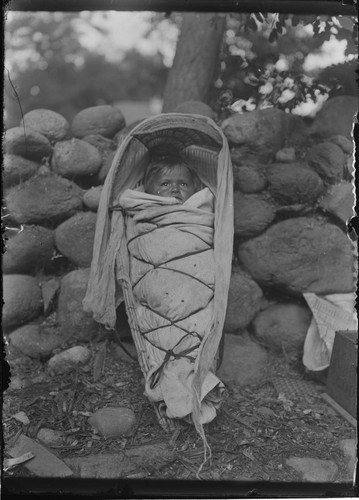 Washoe baby in cradle