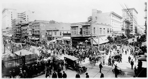 Tenth and Spring Streets - run on All Night & Day Bank, 1910