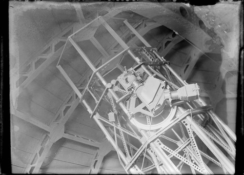 Camera attached to focus of the 60-inch Newtonian telescope, Mount Wilson Observatory