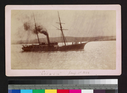 Officers of the "Corwin" on deck. January 20, 1886