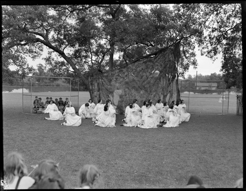 Festival rehearsal, Polytechnic Elementary School, 1030 East California, Pasadena. April 27, 1940