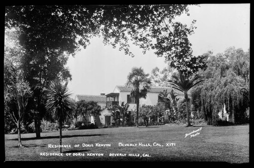 Residence of Doris Kenyon, Beverly Hills, Cal