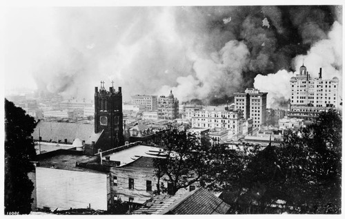 San Francisco fire from Chinatown, April 18, 1906