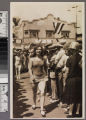 Woman in bathing suit for Long Beach beauty contest, 1926