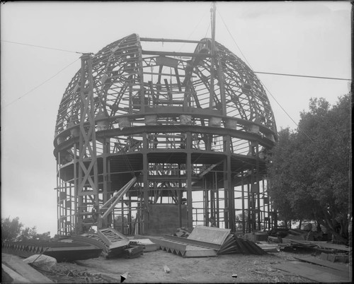 Structural framework of the 60-inch telescope building, Mount Wilson Observatory