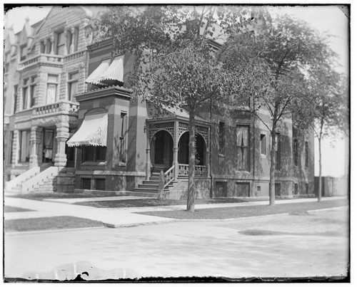 Two-story brick apartment or house