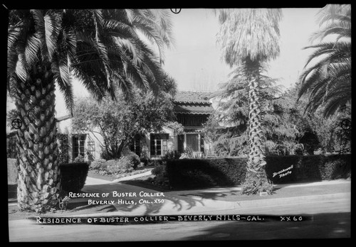 Residence of Buster Collier, Beverly Hills, Cal