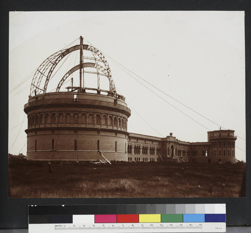 Yerkes Observatory under construction, looking northeast