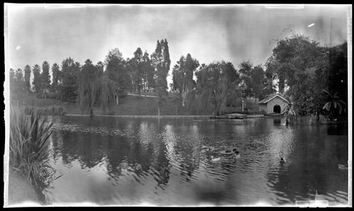 Lake, Hollenbeck Park, Los Angeles. December 1, 1922