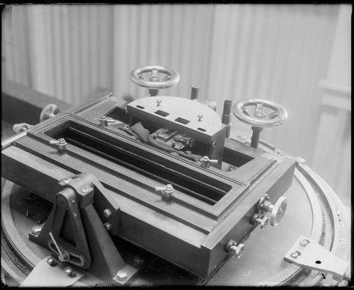 The top of the 30-foot spectrograph in the 60-foot tower telescope building, Mount Wilson Observatory