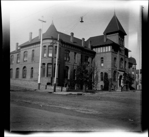 Los Angeles Orphans Home at the corner of Yale and Alpine streets, in Sonora Town, Los Angeles