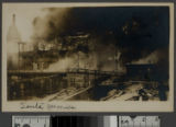 Building in flames, Santa Monica