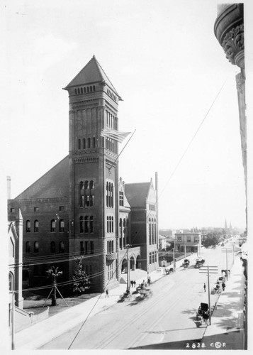 City Hall and Broadway, Los Angeles. 1888