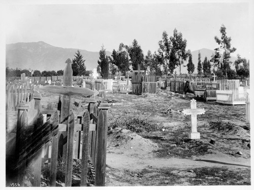 San Gabriel Mission Cemetery where several thousand Indians are buried