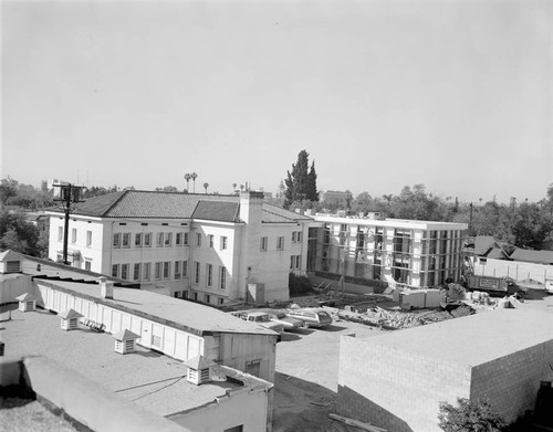 Progress on construction of the new wing of Mount Wilson Observatory's office building, Pasadena