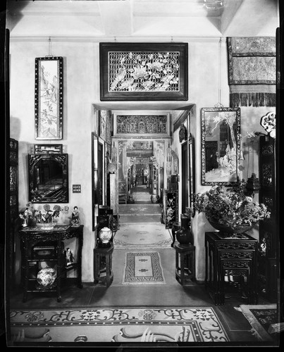 Gallery rooms in Grace Nicholson's Treasure House of Oriental Art, Pasadena, Calif