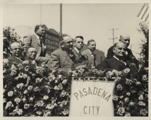 Pasadena Board of Directors on Tournament of Roses parade float