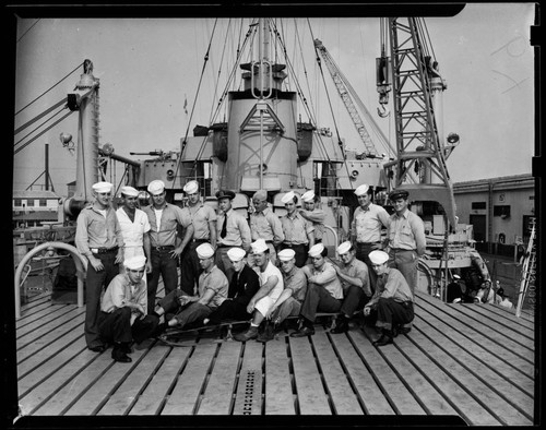 Group of sailors on deck of a ship