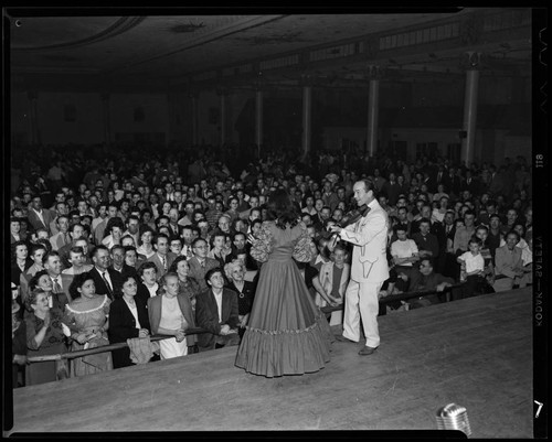 Spade Cooley on stage at Santa Monica Ballroom