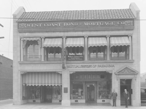 Mutual Building and Loan Association, 40 South Los Robles, Pasadena. 1930