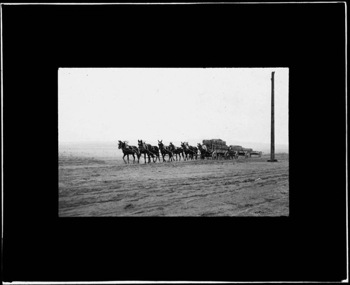 Method of hauling supplies to the prospect wells in the Coalinga District