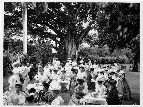 Luncheon for ladies of L.A. Chamber of Commerce in Hawaii