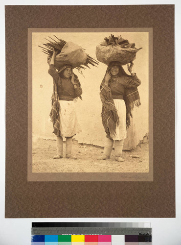 Two little girls from the Pueblo of Isleta, New Mexico