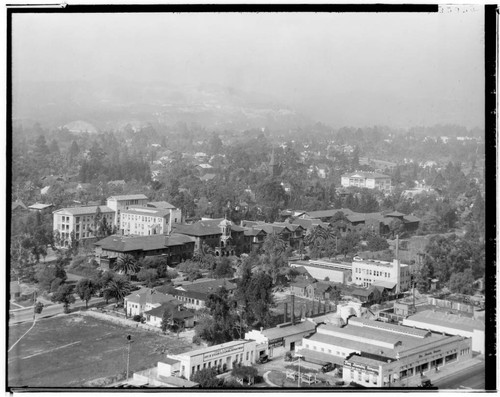 Pasadena Hospital and surroundings, Pasadena. 1929