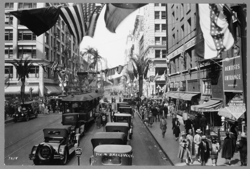 Broadway and 7th looking North, 1925