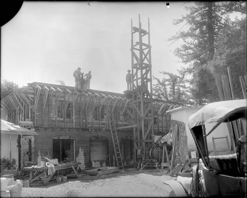 Construction of Monastery annex, Mount Wilson Observatory