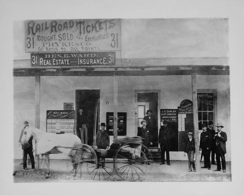 The Rocha house on the old City Hall corner, Spring and Franklin Streets, ca. 1880