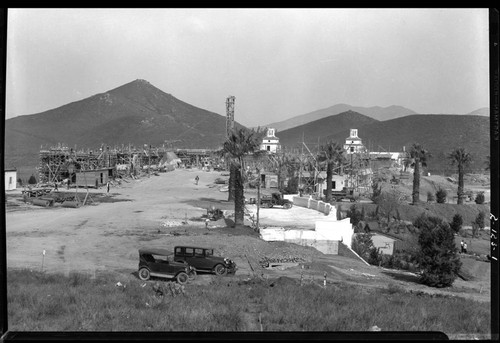 Norconian Resort under construction, Norco. 1928