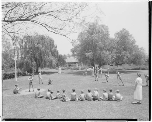 Pasadena Preventorium activities, 794 West Mariposa, Pasadena. 1936